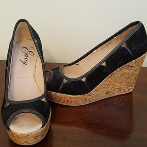 Envy Peep Toe Wedges